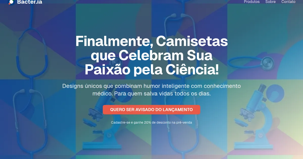 BACTER.IA.BR — Loja de Camisetas com Humor Científico